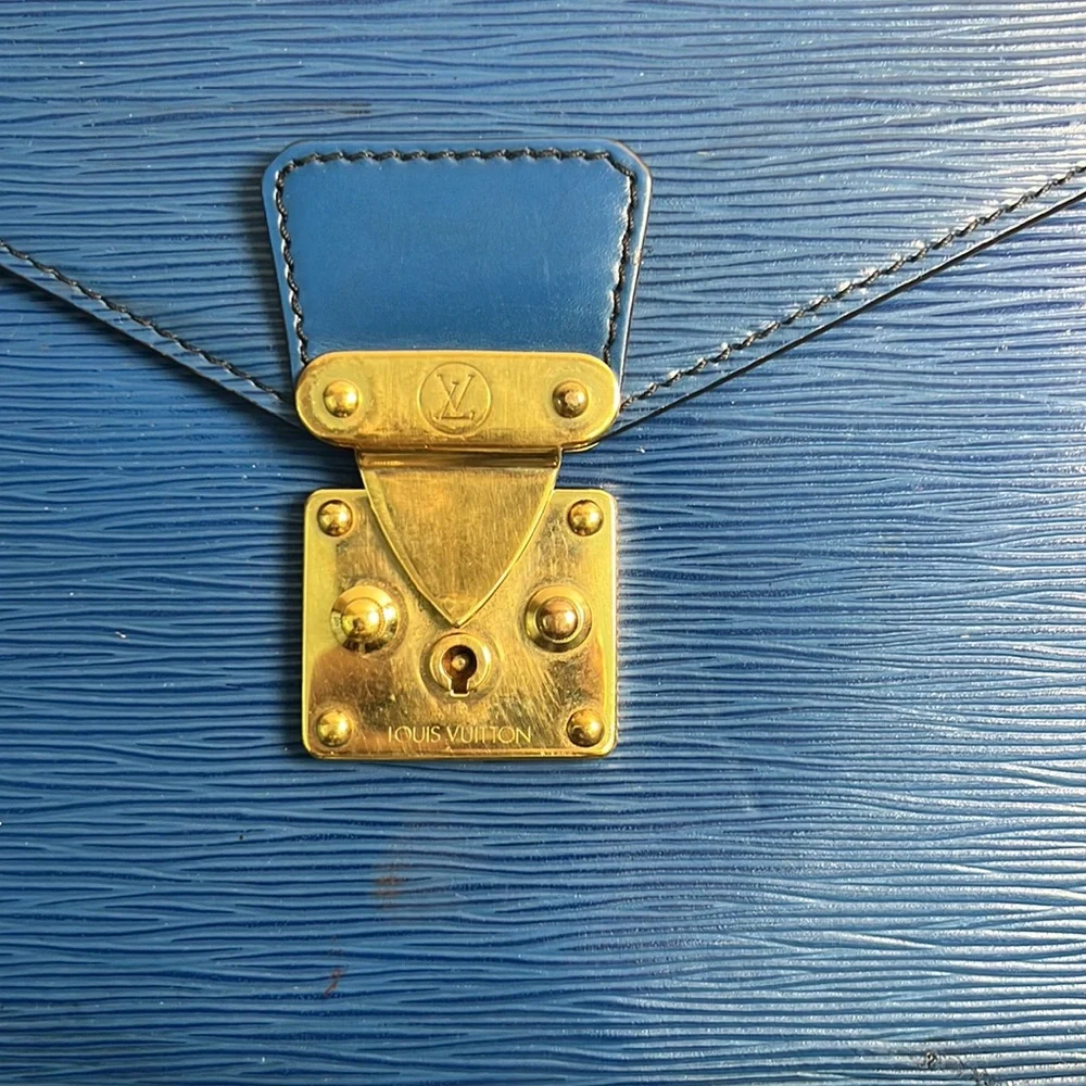 Authentic Louis Vuitton Blue Laptop Bag or Briefcase